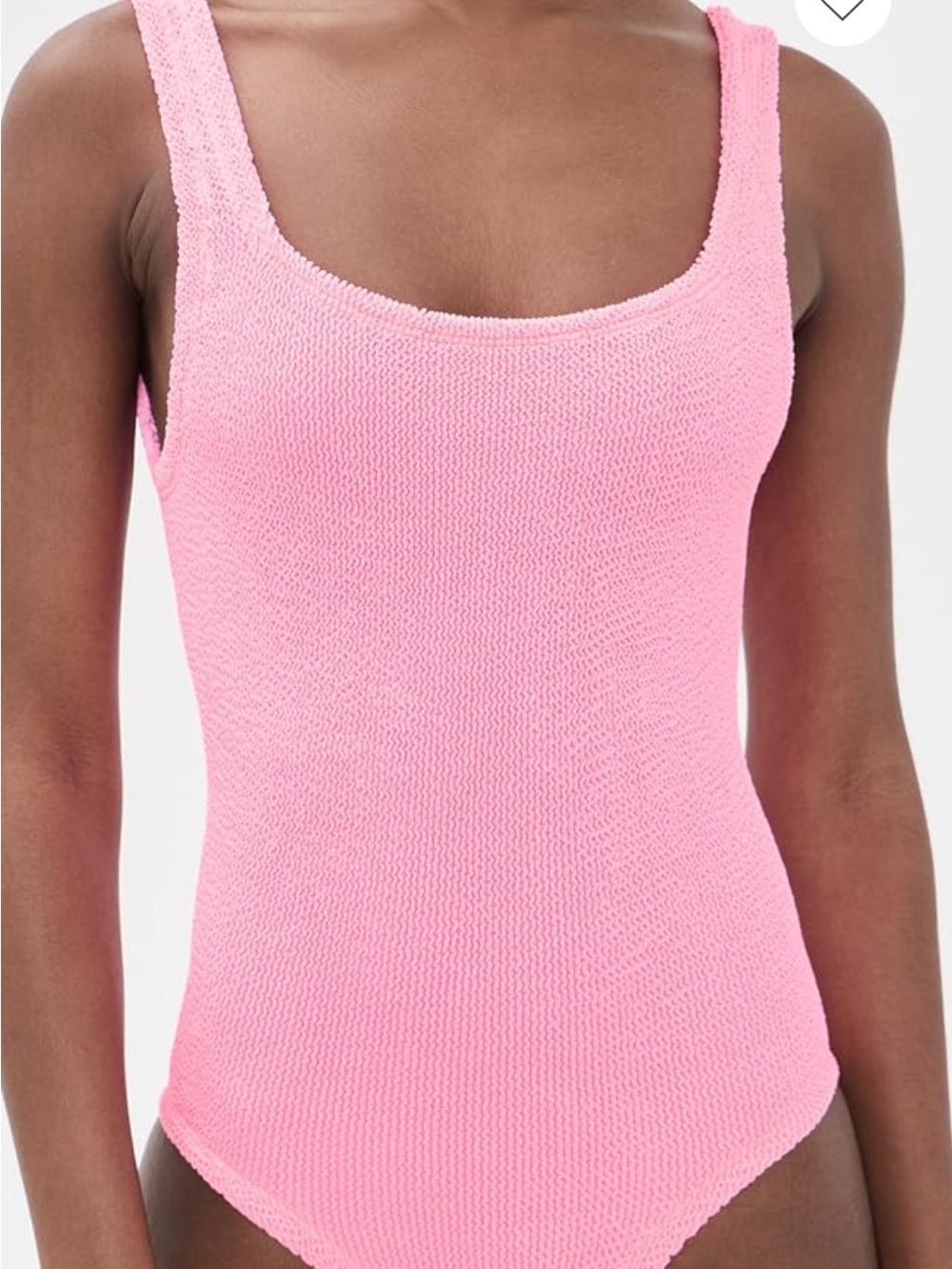 Hunza G Pink Square Neck Swimsuit